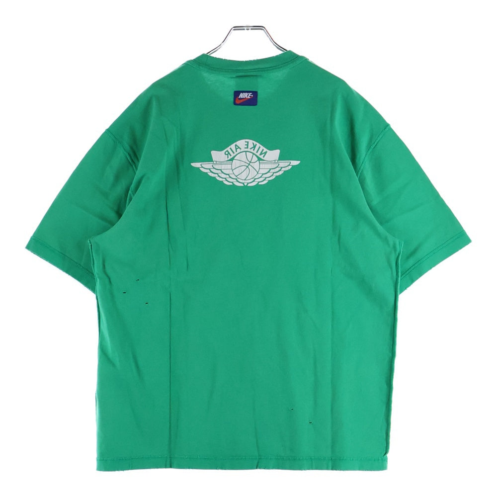NIKE(ナイキ) JORDAN BRAND M J RARE AIR WSH 85 SS CREW STADIUM ジョーダンブランド ダメージ加工 半袖Tシャツ グリーン IB3130-324