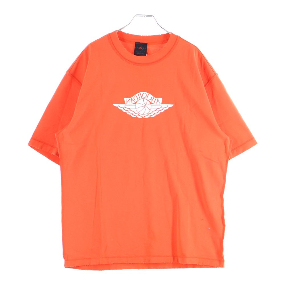 NIKE(ナイキ) JORDAN BRAND M J RARE AIR WSH 85 SS CREW STADIUM ジョーダンブランド ダメージ加工 半袖Tシャツ オレンジ IB3130-673