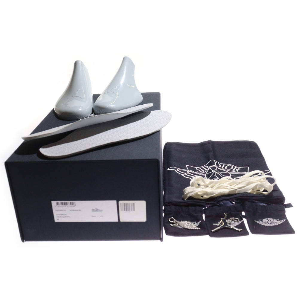 NIKE(ナイキ) ×Dior AIR JORDAN1 LOW OG ディオール オブリーク エアジョーダン1 ローカットスニーカー グレー US8.5/26.5cm CN8608-002 3SN268ZDD