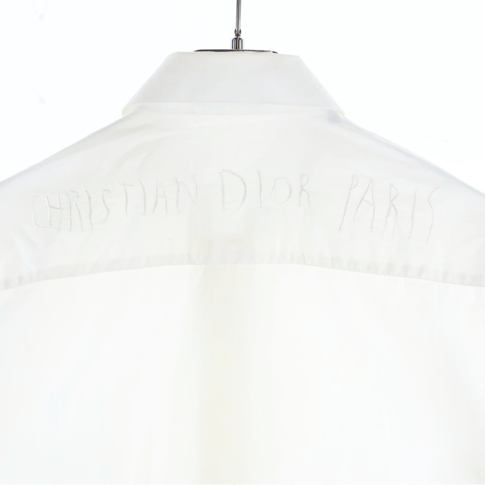 DIOR(ディオール) 19AW ×Raymond Pettibon レイモンドペティボーン ロゴ刺繍 長袖シャツ ホワイト 943C596A1581