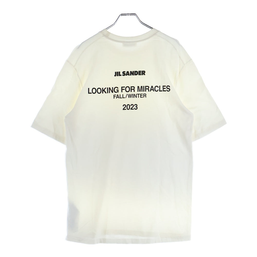 JIL SANDER(ジルサンダー) 23AW T-Shirt バックロゴプリント 半袖Tシャツ ホワイト J22GC0140 J46219