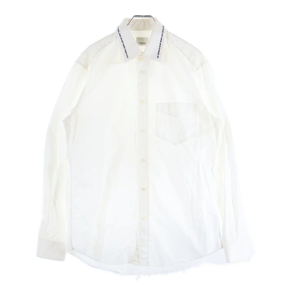 BURBERRY(バーバリー) Kingdom Shirt ロゴ刺繍 長袖シャツ ホワイト 8017217