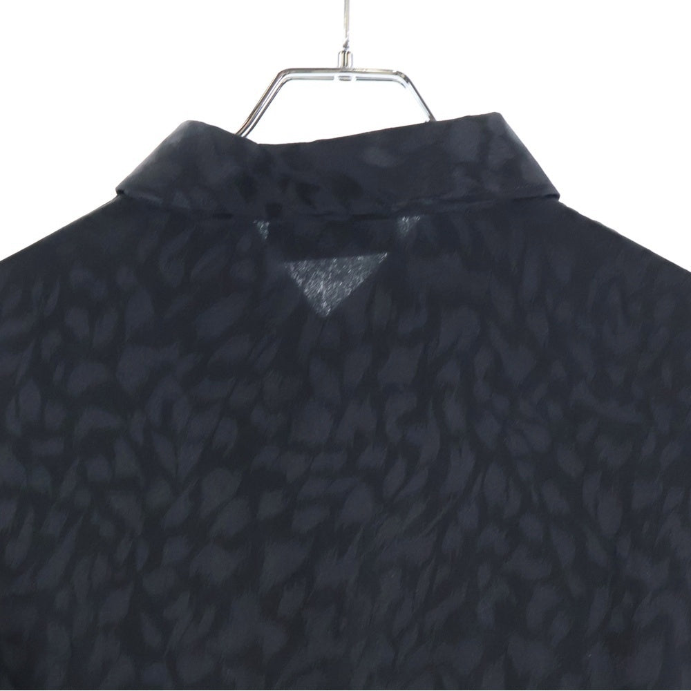 SAINT LAURENT PARIS(サンローランパリ) Silk Shirt 総柄シルクシャツ 長袖シャツ ブラック 705698 Y1F14