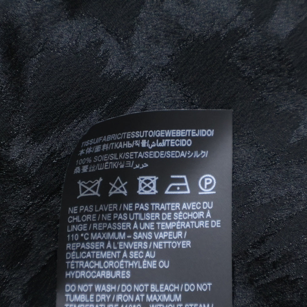 SAINT LAURENT PARIS(サンローランパリ) Silk Shirt 総柄シルクシャツ 長袖シャツ ブラック 705698 Y1F14