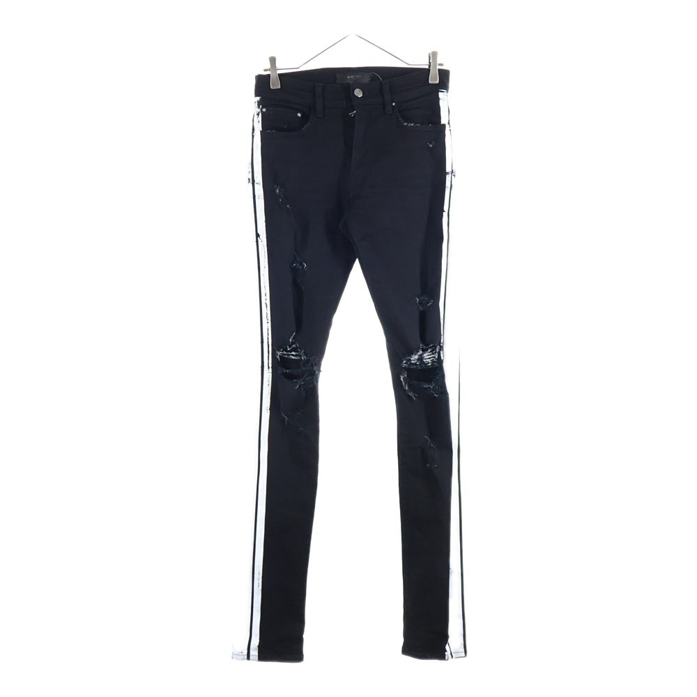AMIRI(アミリ) Sideline Crush Skinny Jeans ダメージ加工 スキニーパンツ ブラック