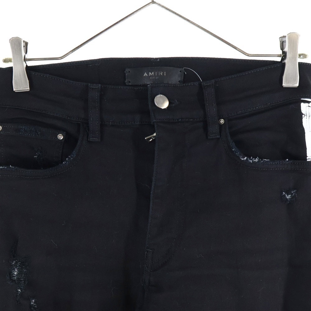AMIRI(アミリ) Sideline Crush Skinny Jeans ダメージ加工 スキニーパンツ ブラック