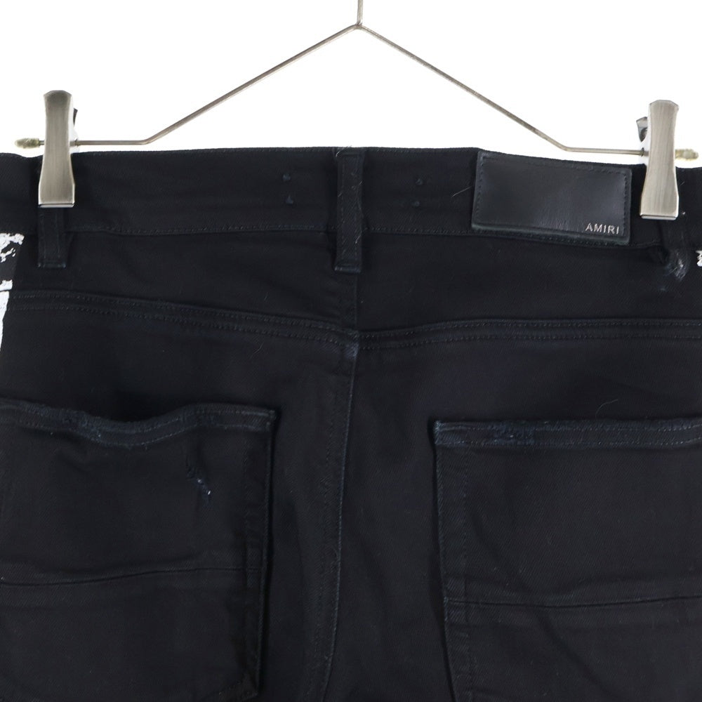 AMIRI(アミリ) Sideline Crush Skinny Jeans ダメージ加工 スキニーパンツ ブラック