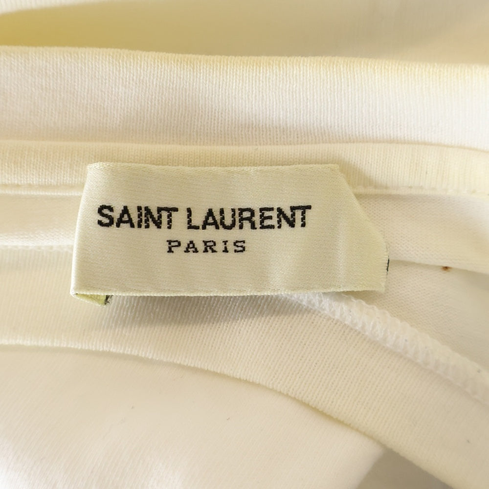 SAINT LAURENT PARIS(サンローランパリ) T-Shirt ロゴプリント 半袖Tシャツ ホワイト 464572 YB2DQ