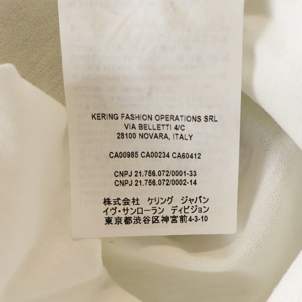 SAINT LAURENT PARIS(サンローランパリ) T-Shirt ロゴプリント 半袖Tシャツ ホワイト 464572 YB2DQ