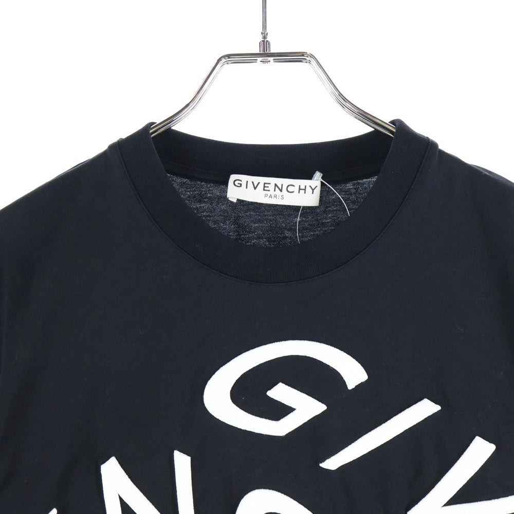GIVENCHY GIVENCHY ロゴ Tシャツ ブラック　ジバンシー GIVENCHY(ジバンシィ) T-Shirt ロゴ刺繍 半袖Tシャツ ブラック BM70YC3002