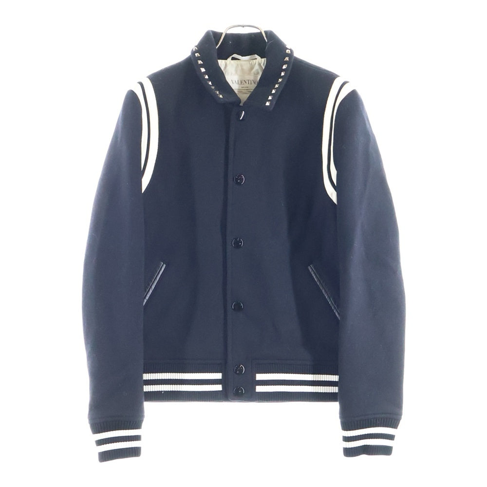 VALENTINO(ヴァレンティノ) Studded Jacket ロックスタッズ ウールジャケット ブルゾン ブラック