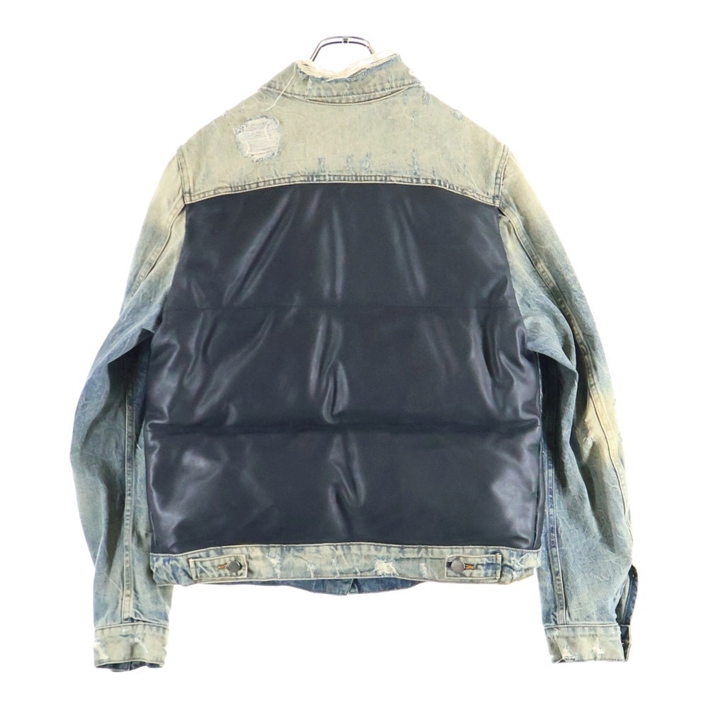 AMIRI(アミリ) Denim Down Jacket ダウン切替 ダメージ加工 デニムジャケット インディゴ