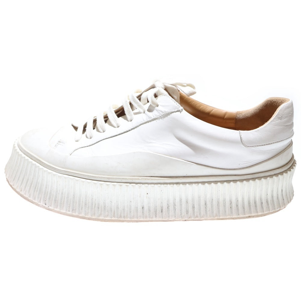 JIL SANDER(ジルサンダー) Plat Form Sneaker プラットフォーム レザーローカットスニーカー ホワイト