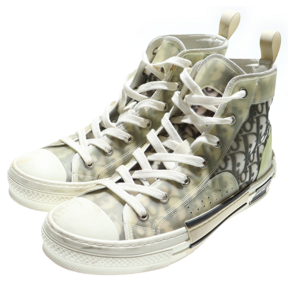 DIOR(ディオール) B23 Sneaker オブリーク 総柄ハイカットスニーカー ホワイト