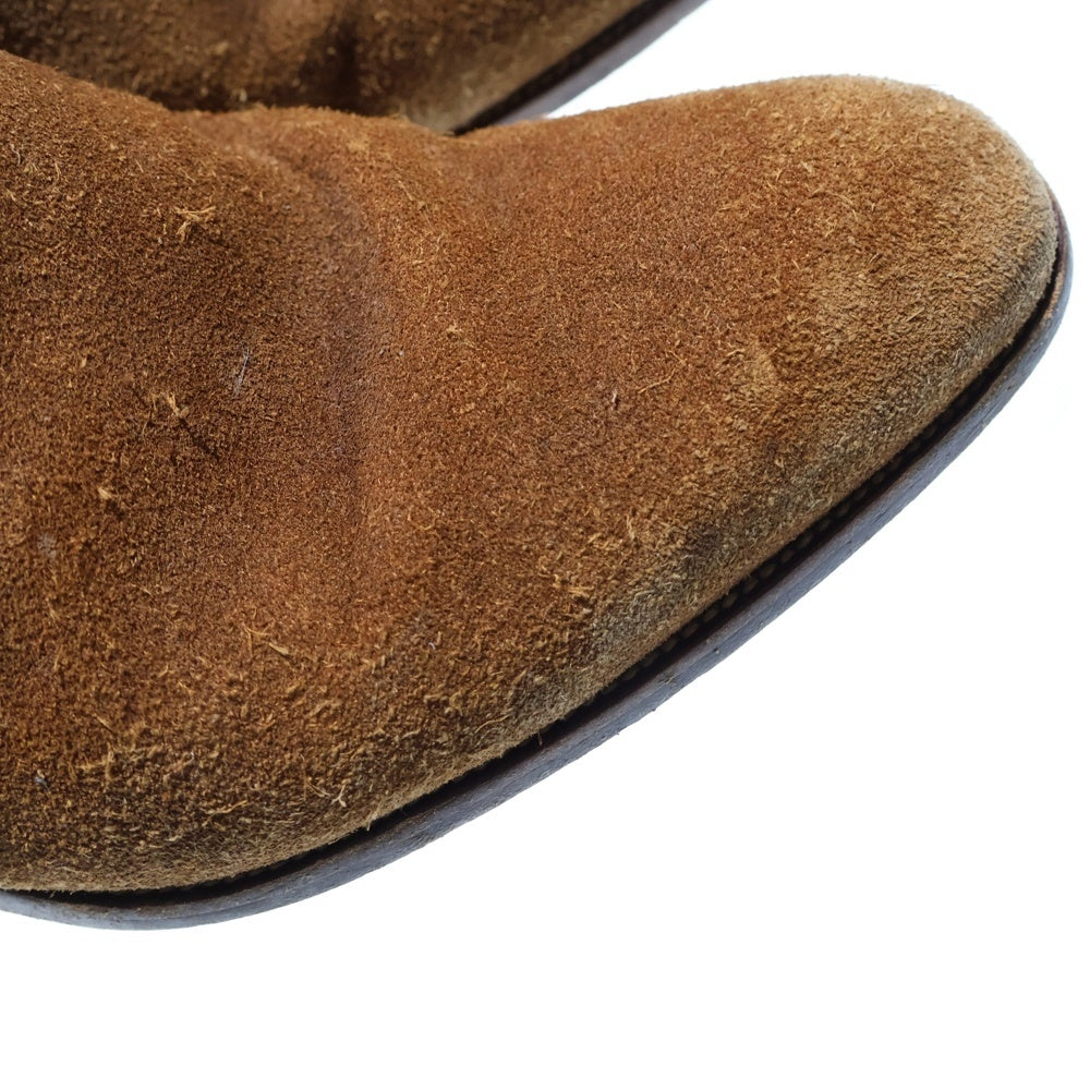 SAINT LAURENT PARIS(サンローランパリ) Wyatt ワイアット スエード ハーネスアンクルブーツ ハイカットブーツ ブラウン