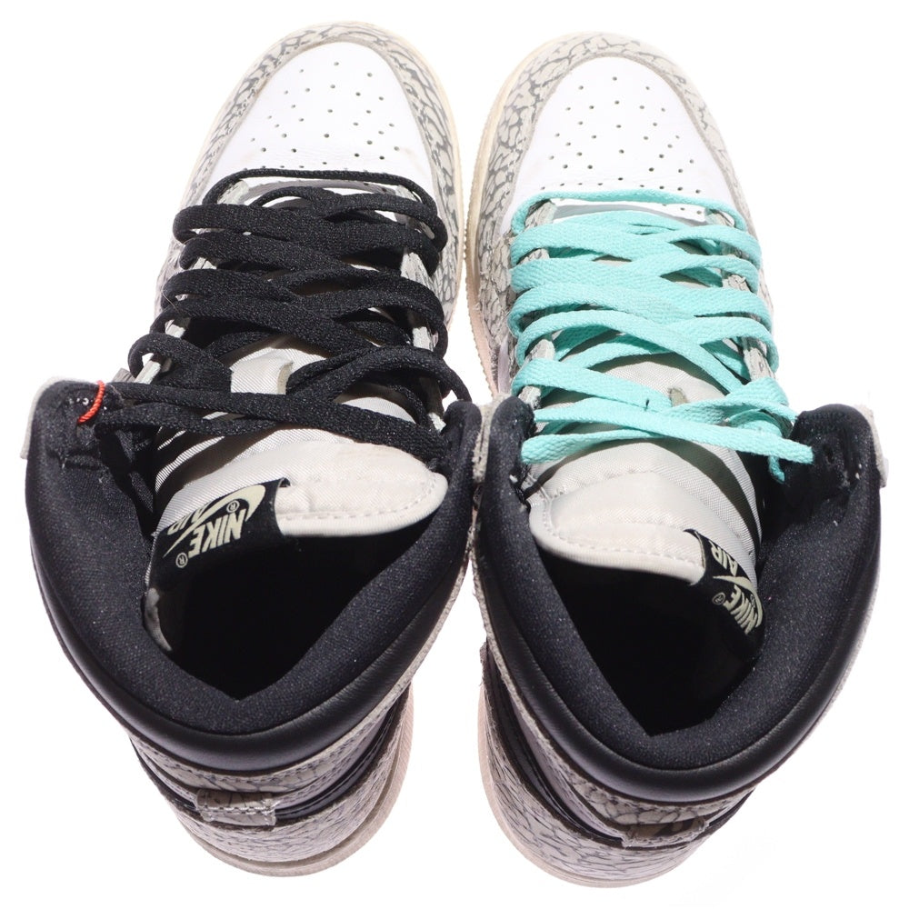 NIKE(ナイキ) GS AIR JORDAN1 HIGH OG SP エアジョーダン1 ホワイトセメント ハイカットスニーカー ホワイト レディース US7Y/25cm DV1753-601