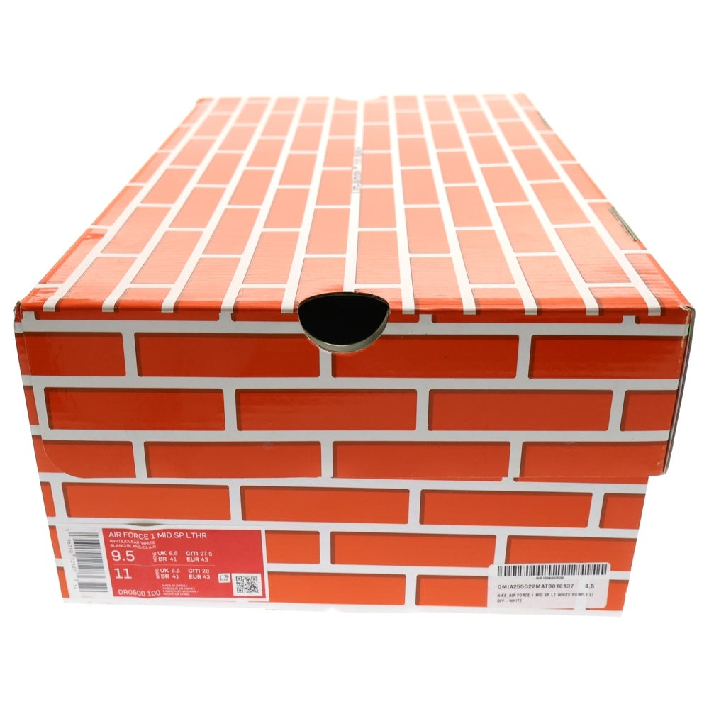 NIKE(ナイキ) ×Off-White AIR FORCE1 MID オフホワイト エアフォース1 グラフィティ ミッドカットスニーカー ホワイト US9.5/27.5cm DR0500-100