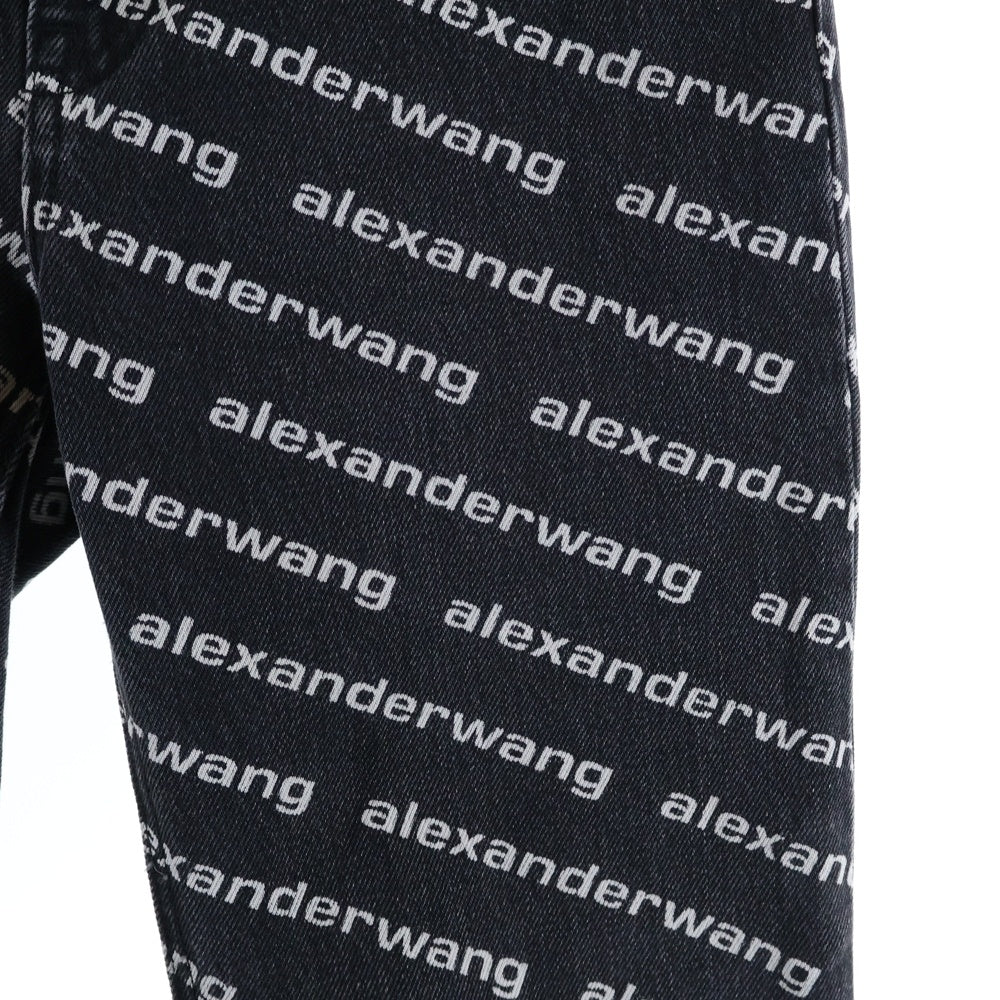 ALEXANDER WANG(アレキサンダーワン) Denim Pants グラデーション 総柄デニムパンツ グレー レディース