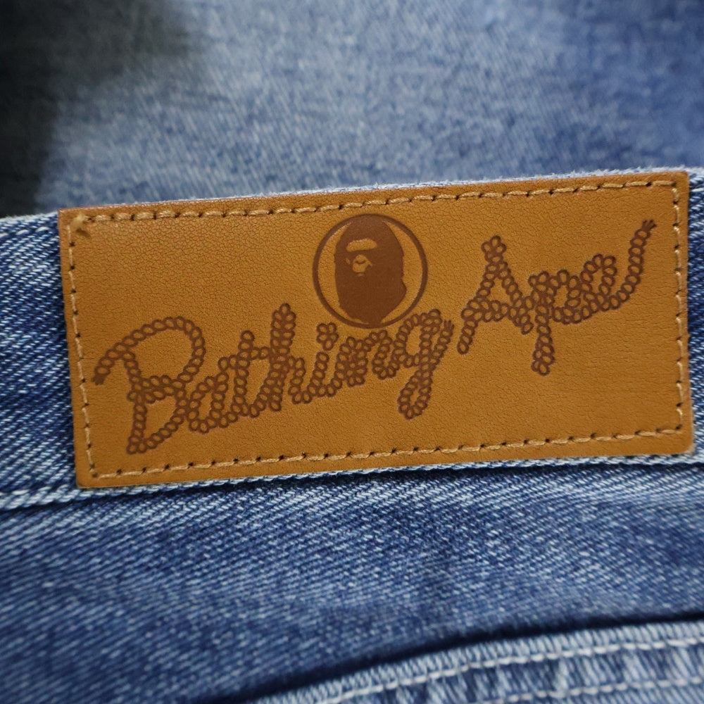 A BATHING APE(アベイシングエイプ) Denim Shorts ロゴワッペン デニム