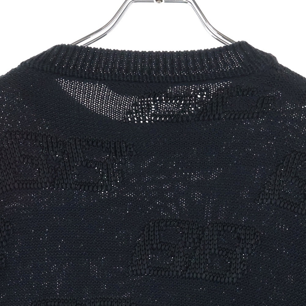 BALENCIAGA(バレンシアガ) BB Knit Sweater BBロゴ 総柄 クルーネックニットセーター ブラック 646993 T3194