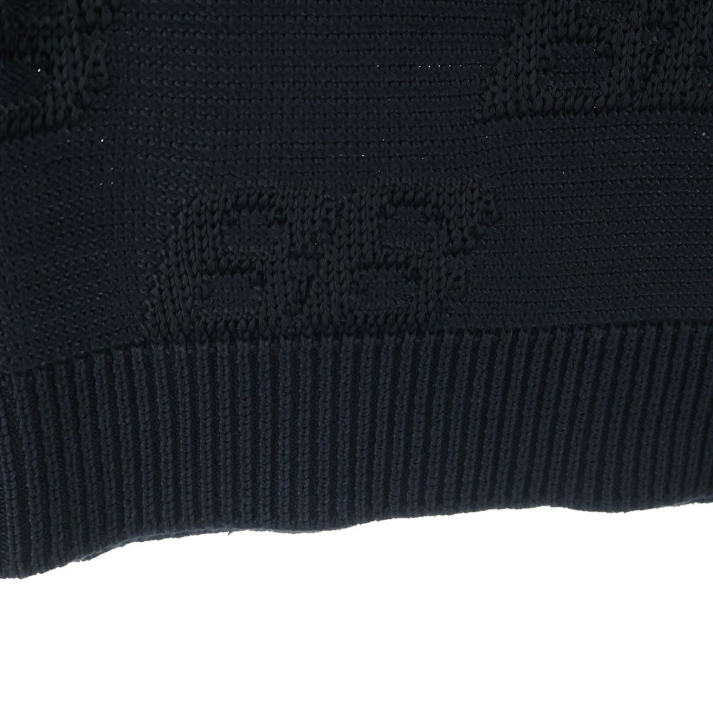 BALENCIAGA(バレンシアガ) BB Knit Sweater BBロゴ 総柄 クルーネックニットセーター ブラック 646993 T3194