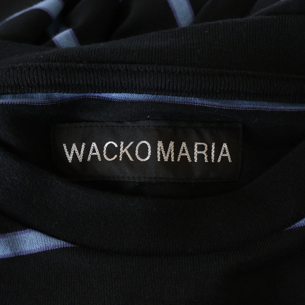 WACKO MARIA(ワコマリア) STRIPED CREW NECK T-SHIRT ボーダー 半袖Tシャツ ブラック