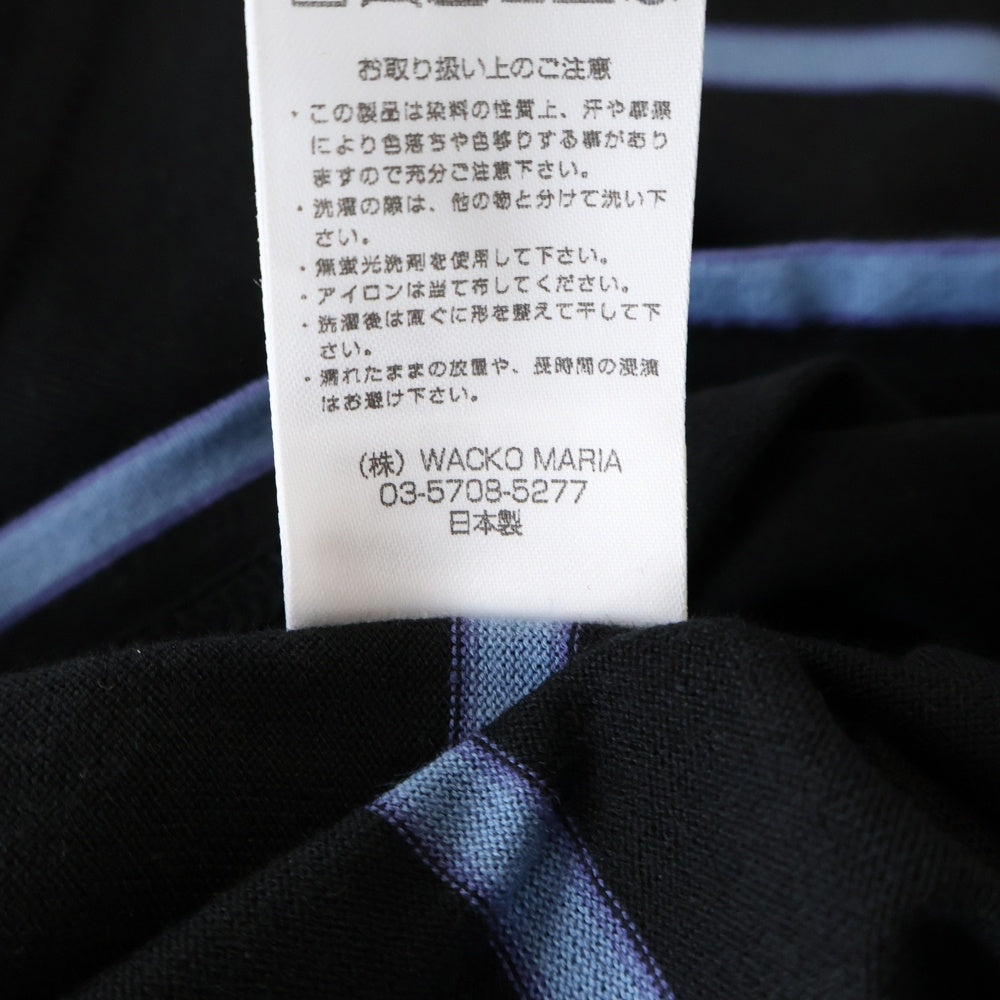 WACKO MARIA(ワコマリア) STRIPED CREW NECK T-SHIRT ボーダー 半袖Tシャツ ブラック