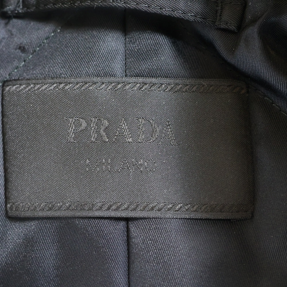 PRADA(プラダ) 3B Nylon Tailored Jacket トライアングルロゴ 裏地キルティング ナイロンテーラードジャケット ブラック SD1240