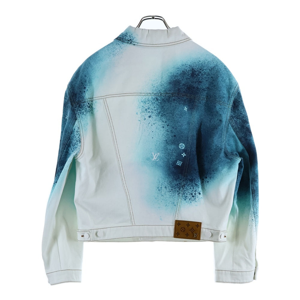 LOUIS VUITTON(ルイヴィトン) 23SS スプレーモノグラムデニムトラッカージャケット ホワイト RM231M U14 HOA10W