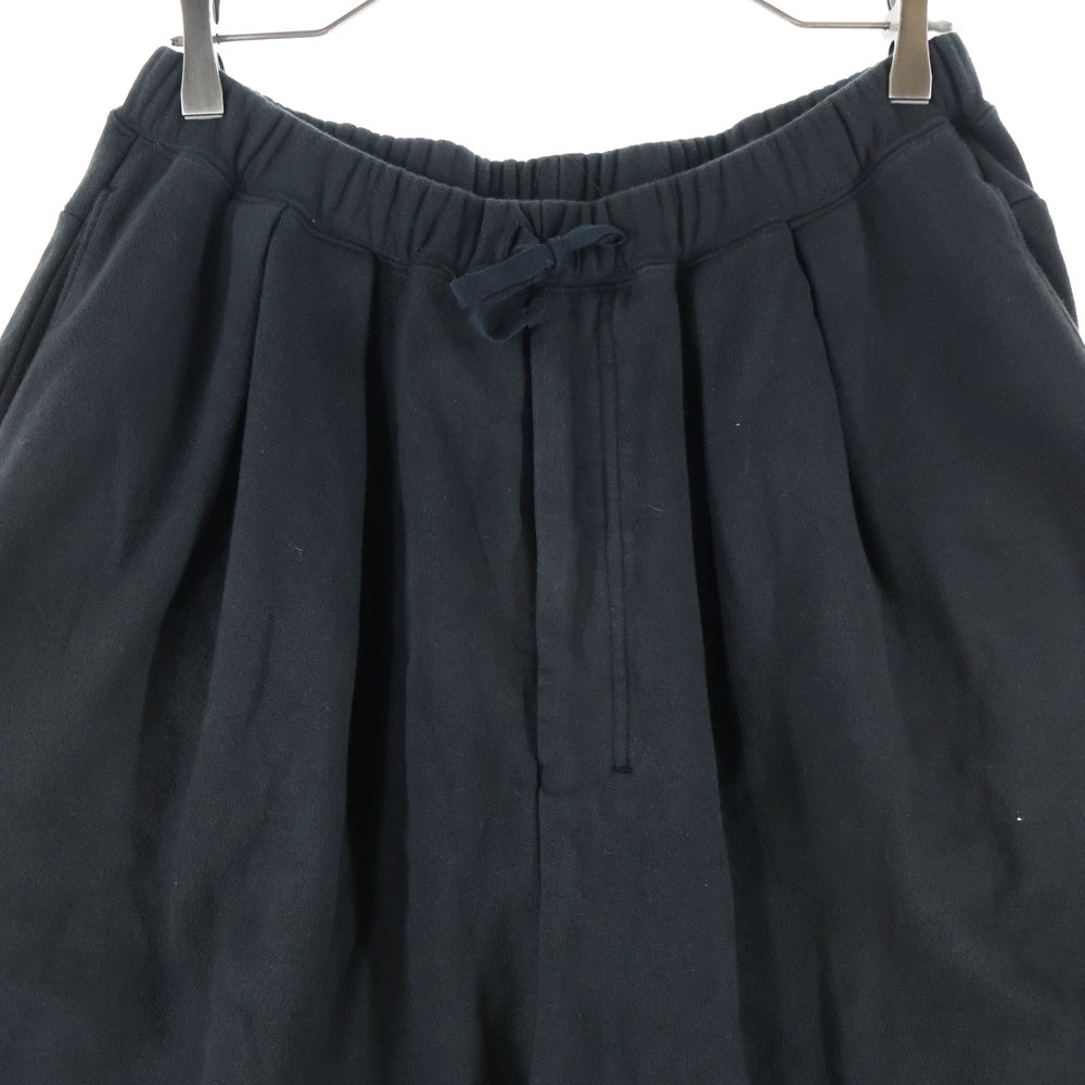ANCELLM(アンセルム) TUCK SWEAT SHORTS ワイドスウェット ハーフパンツ ショートパンツ ブラック ANC-PT81