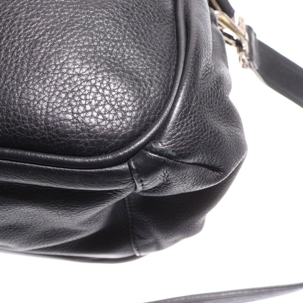 CHROME HEARTS(クロムハーツ) DIAPER BAG LEATHER SHOULDER 2WAY BAG ダイパー レザーショルダーバッグ ブラック