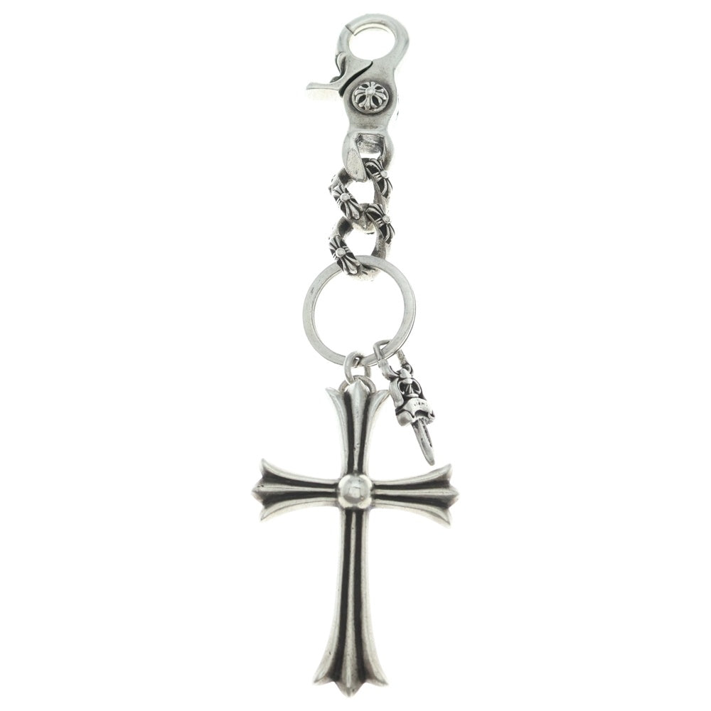 CHROME HEARTS(クロムハーツ) CLP CHN XFANCY-S CH CRS LG ショートエクストラファンシーリンク ラージクロス キーチェーン シルバー