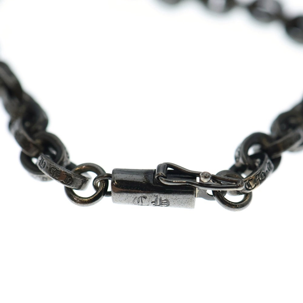 CHROME HEARTS(クロムハーツ) PAPER CHAIN ペーパーチェーン ブレスレット シルバー ブラックロジウム加工 BCA178