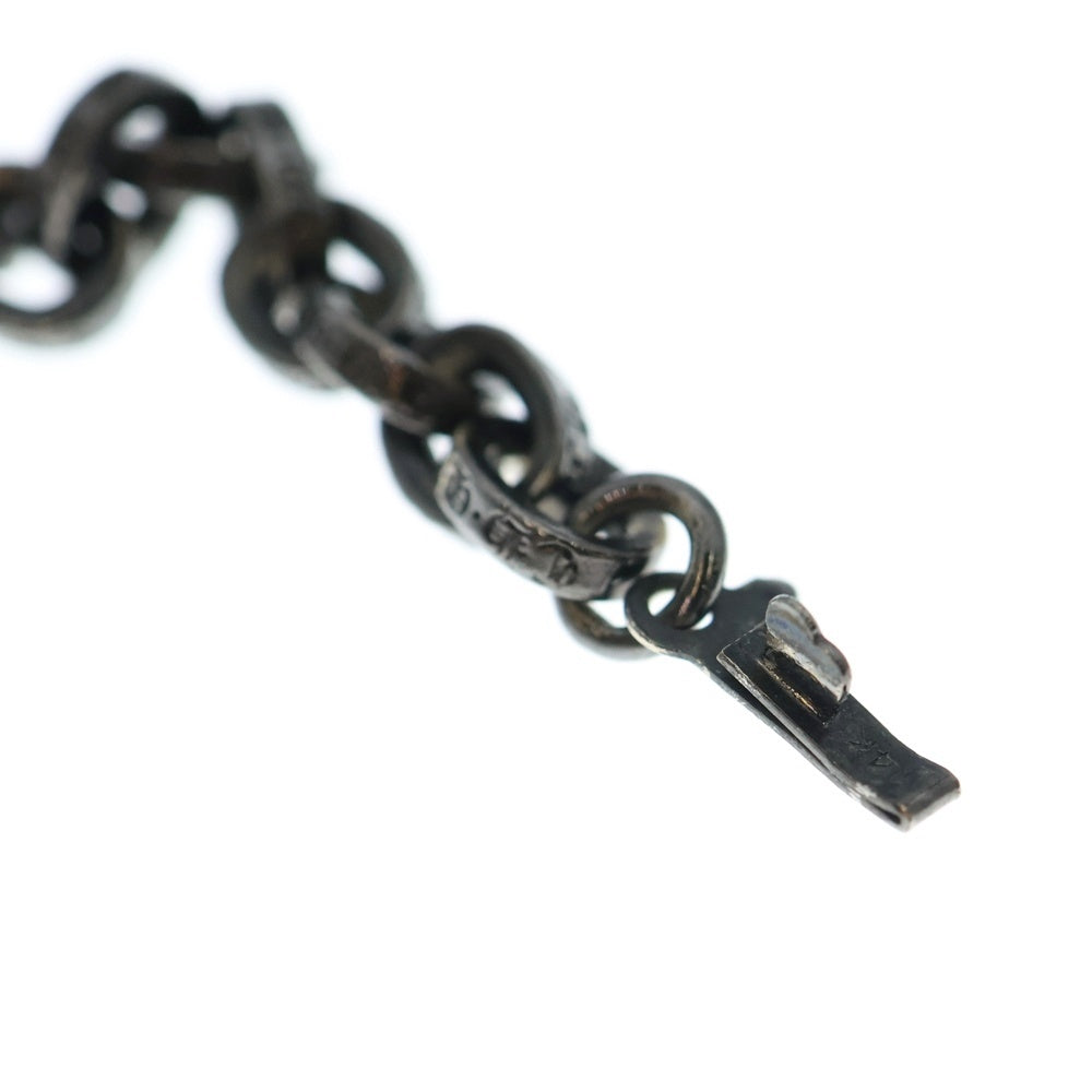 CHROME HEARTS(クロムハーツ) PAPER CHAIN ペーパーチェーン ブレスレット シルバー ブラックロジウム加工 BCA178