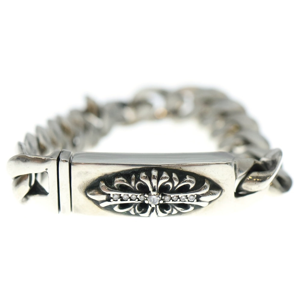 CHROME HEARTS(クロムハーツ) ID BBY FLRL ベイビーIDフローラルクロス アフターダイヤ シルバー