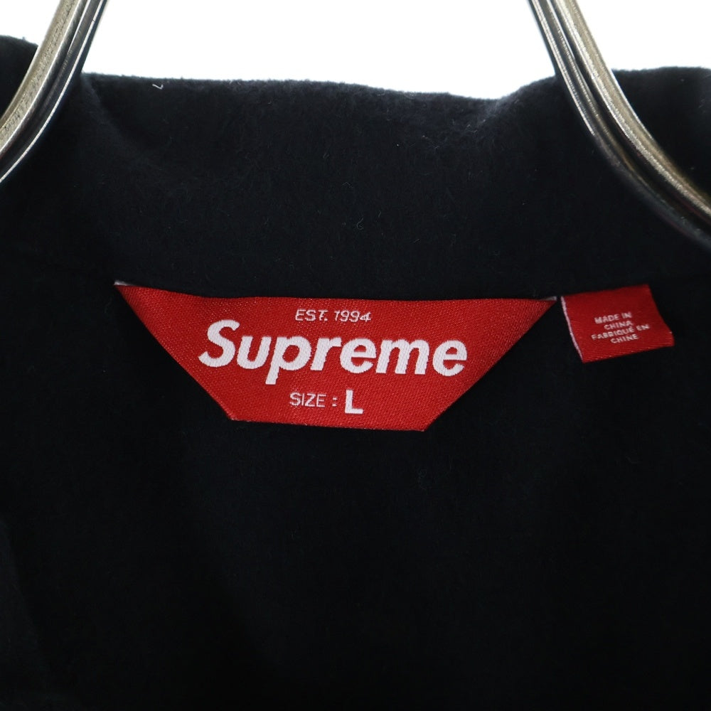 SUPREME(シュプリーム) 25SS Moleskin With Full Zip Jacket モールスキン ジップアップジャケット ブルゾン ブラック