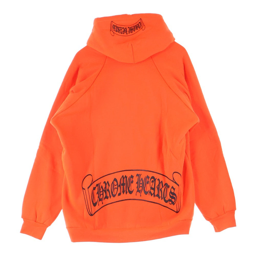 CHROME HEARTS(クロムハーツ) OLD Scroll Logo Thermal Hoodie バックスクロールロゴ サーマルフーディー パーカー 裏地サーマル オレンジ