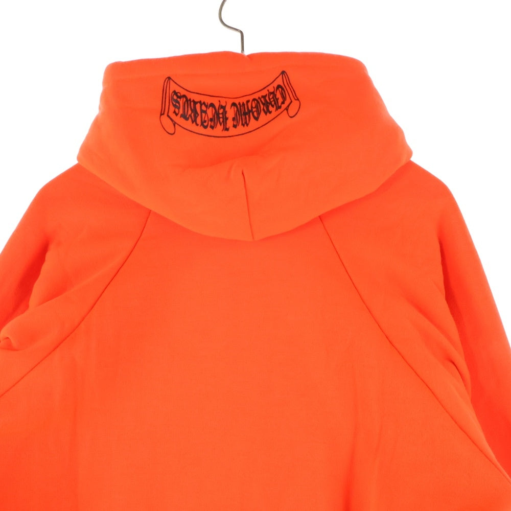 CHROME HEARTS(クロムハーツ) OLD Scroll Logo Thermal Hoodie バックスクロールロゴ サーマルフーディー パーカー 裏地サーマル オレンジ