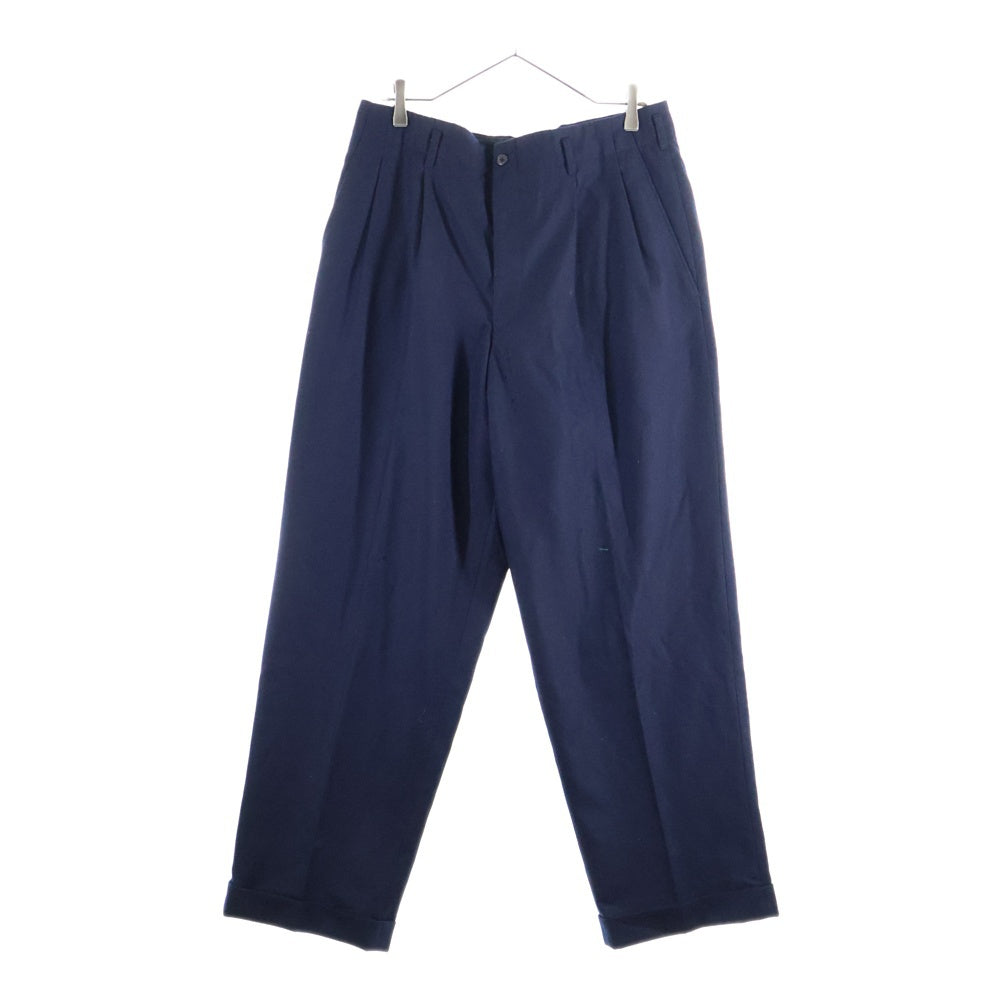 Yohji Yamamoto(ヨウジヤマモト) 90S 旧JR東海 制服 ダブルブレスト ウールセットアップジャケット テーラードジャケット ウールスラックスパンツ ネイビー