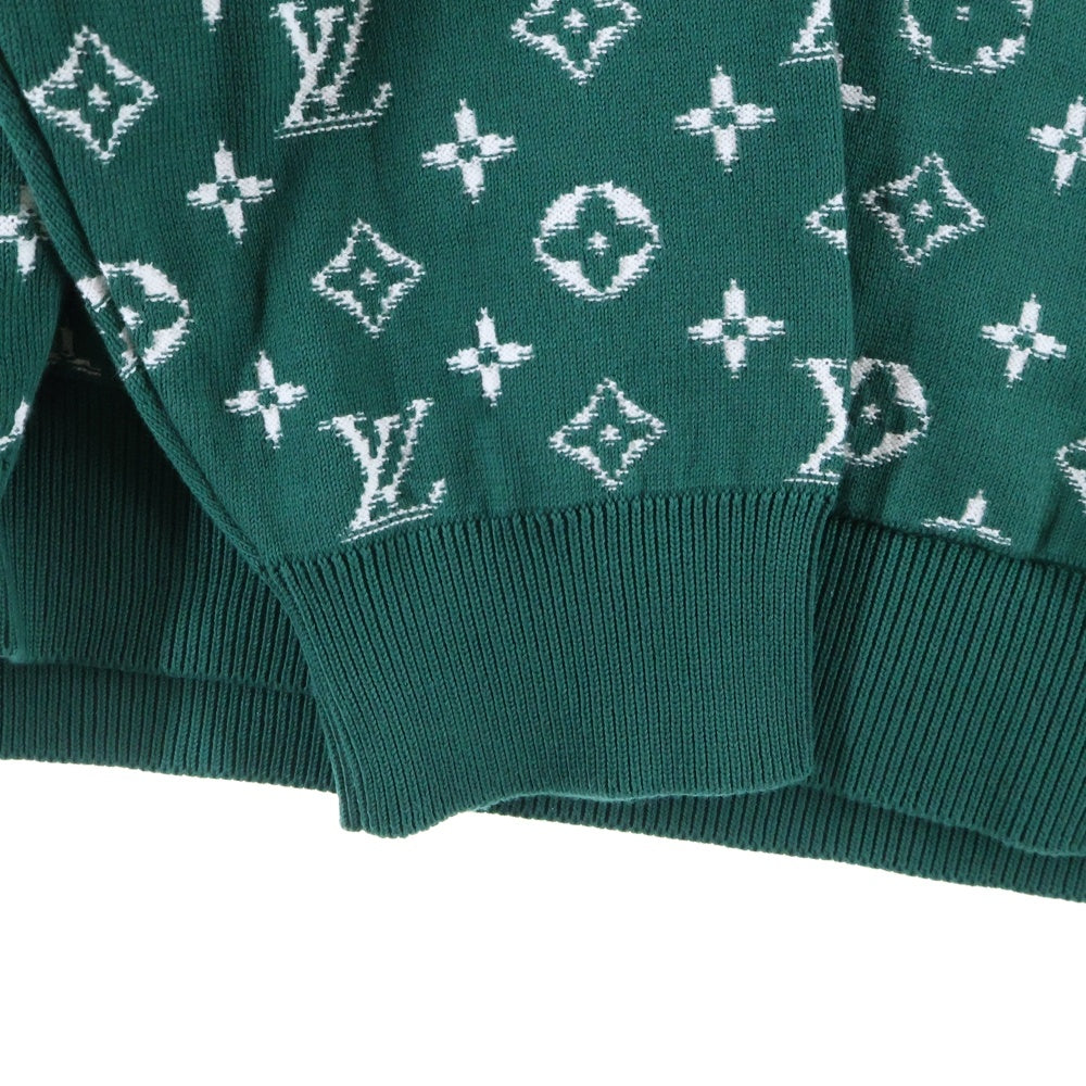 LOUIS VUITTON(ルイヴィトン) 23AW モノグラム グラディエント プルオーバーニットパーカー フーディー グリーン RM232Q USO HNN45W