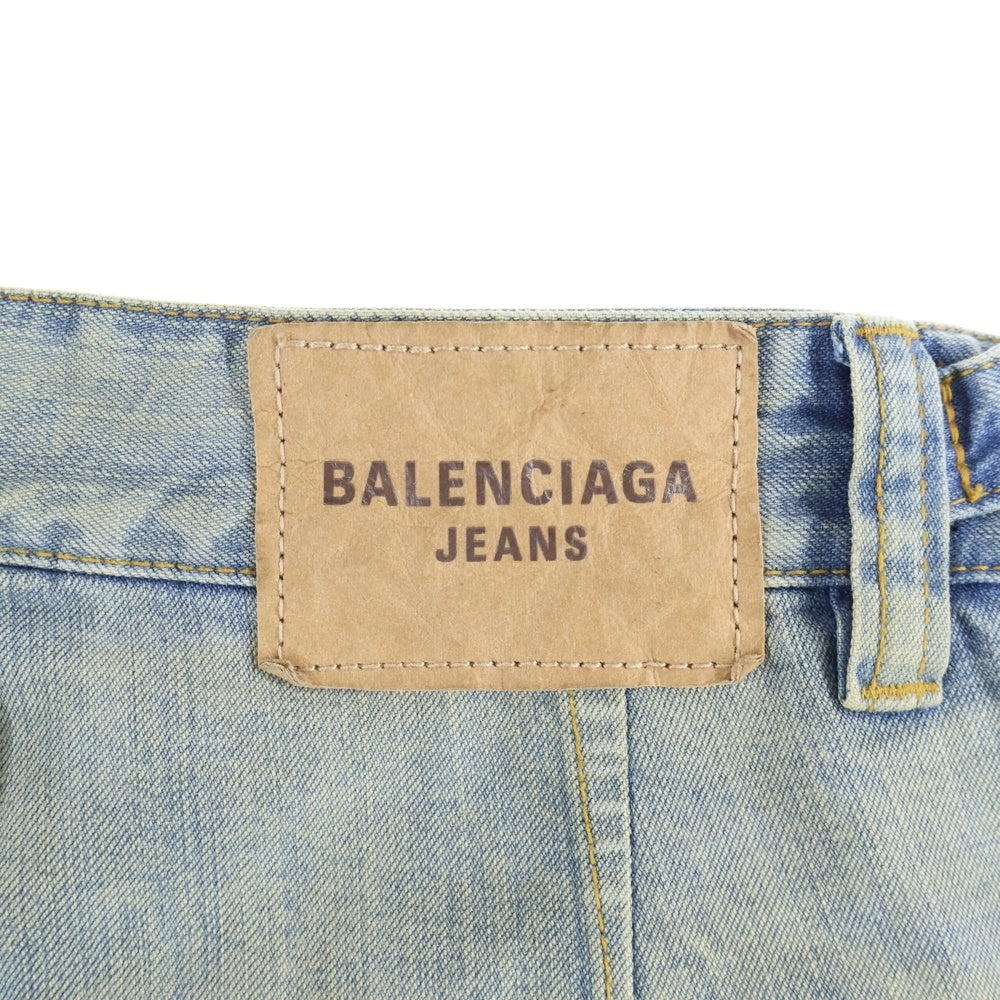 BALENCIAGA(バレンシアガ) Cargo Pants ショーツ切替 デニムカーゴパンツ ハーフパンツ インディゴ 773759 TPW53