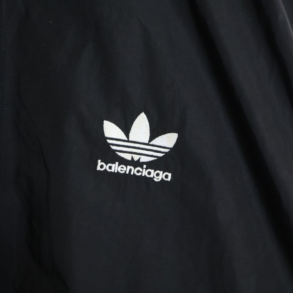 BALENCIAGA(バレンシアガ) 23SS ×adidas Track Jacket アディダス ロゴ刺繍 ナイロントラックジャケット ブラック 712280 TNQ25