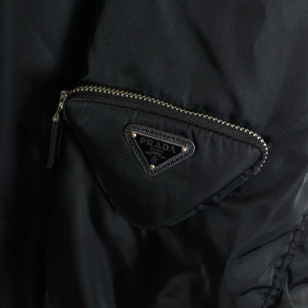 PRADA(プラダ) Re-Nylon Bomber Jacket MA-1 トライアングルロゴ リナイロン ボンバージャケット ブラック