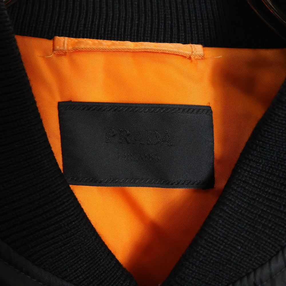 PRADA(プラダ) Re-Nylon Bomber Jacket MA-1 トライアングルロゴ リナイロン ボンバージャケット ブラック