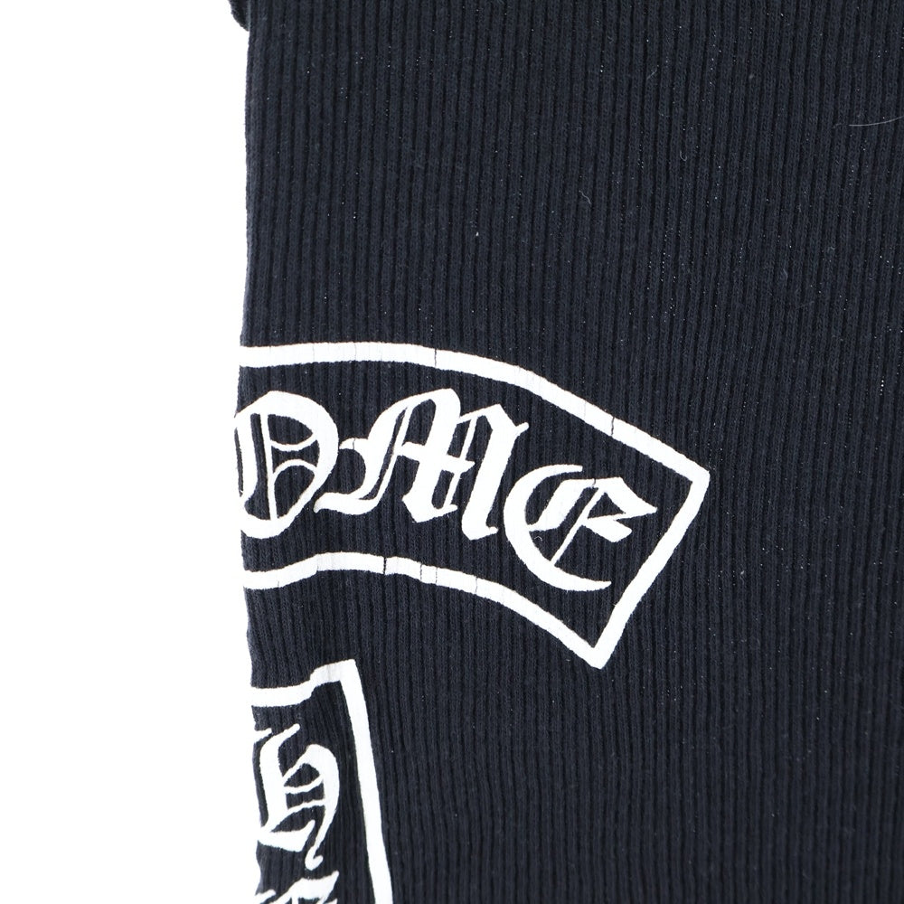 CHROME HEARTS(クロムハーツ) RIBBED TANK TOP スクロールプリント タンクトップ ノースリーブシャツ ブラック