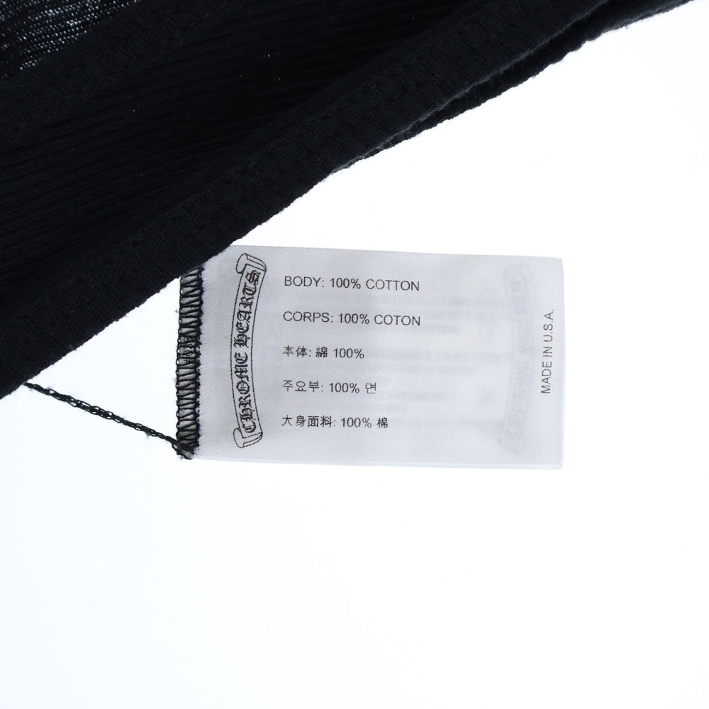 CHROME HEARTS(クロムハーツ) RIBBED TANK TOP スクロールプリント タンクトップ ノースリーブシャツ ブラック