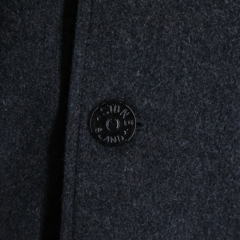 STONE ISLAND(ストーンアイランド) Wool Street Style Plain Logo Peacoats Coats ウール ストリートスタイル プレーン ロゴ ピーコート グレー 791543030