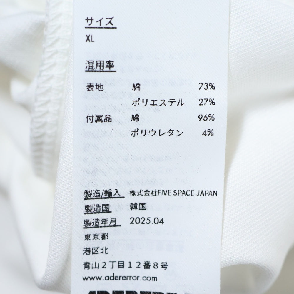 ADER ERROR(アーダーエラー) 梅田阪急限定 プリントクルーネックTシャツ半袖カットソー ホワイト BO05FYTS0105OW