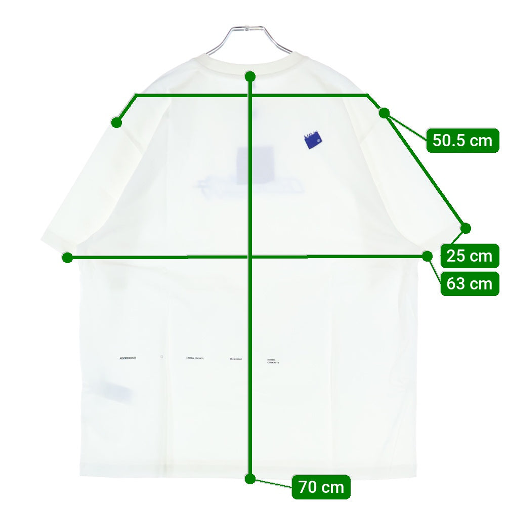 ADER ERROR(アーダーエラー) 梅田阪急限定 プリントクルーネックTシャツ半袖カットソー ホワイト BO05FYTS0105OW