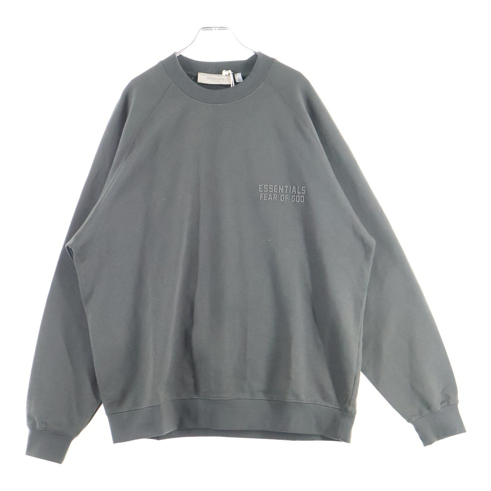 FEAR OF GOD ESSENTIALS(フィアオブゴッド エッセンシャルズ) SWEATSHRT ラバーロゴ クルーネックスウェットトレーナー ブラウン
